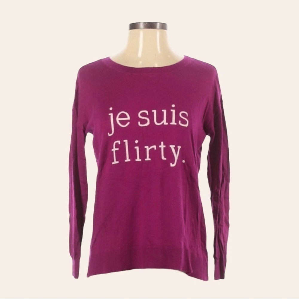 Joie Eloisa Cashmere Blend Je Suis Flirty Berry Pink Sweater Size XS
